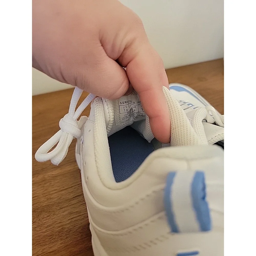 Fila Womens White Baby Blue Vintage 2010 Sneakers 5SR022LX-145 7.5